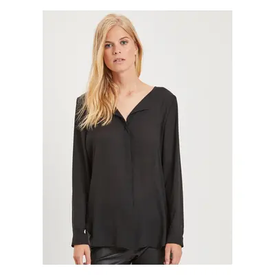 Black Blouse with Long Sleeve VILA Lucy - Women