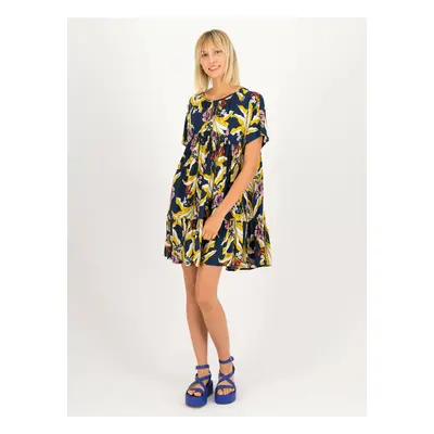 Yellow-Blue Women Floral Dress Blutsgeschwister Seeds Of Love - Women