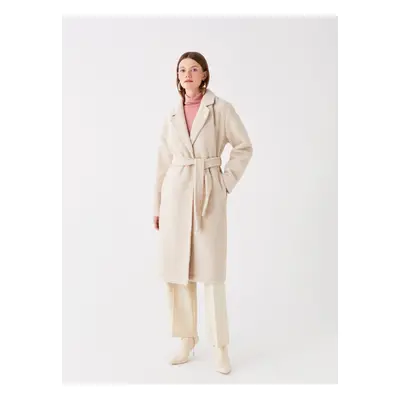 LC Waikiki Women's Jacket Collar Plain Stash Coat