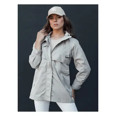 Women's transitional parka with hood TILAN beige Dstreet