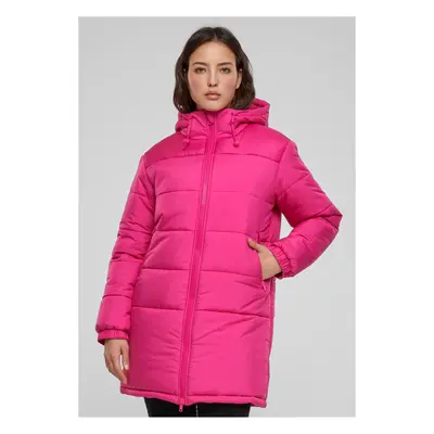 Women's coat with hood Mixed pink