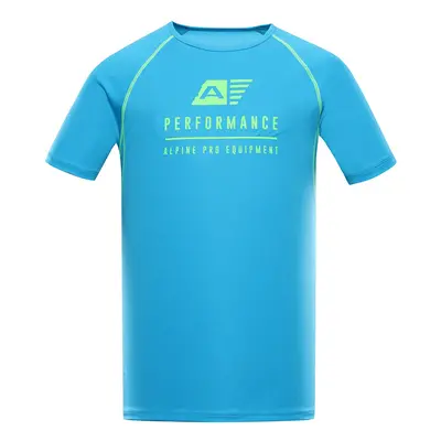 Men's functional T-shirt with cool-dry ALPINE PRO PANTHER neon atomic blue