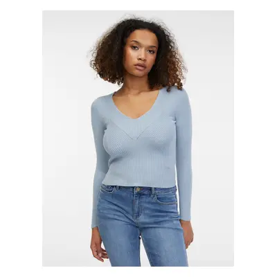 Orsay Light Blue Women's Ribbed Sweater - Women