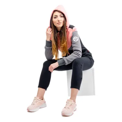 Women's tracksuit GLANO - black/pink