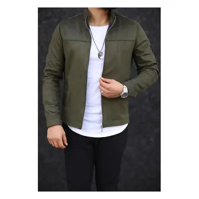 24285 Dewberry Suede Mens Jacket-Khaki