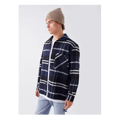 LC Waikiki Men's Casual Fit Long Sleeve Plaid Plaid Lumberjack Shirt Jacket