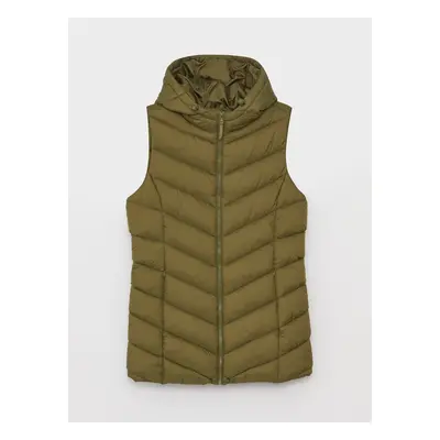 LC Waikiki Women's Hooded Plain Puffer Vest