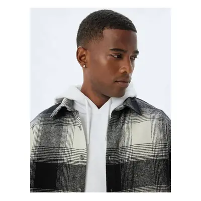 Koton Lumberjack Shirt Long Sleeve Cotton Blend