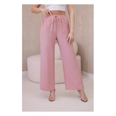 Viscose wide trousers dark powder pink