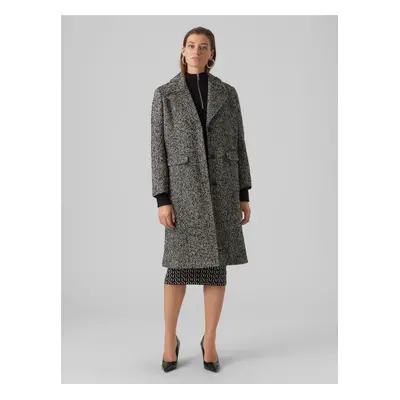 Grey-black women's patterned coat AWARE by VERO MODA Gaida - Ladies