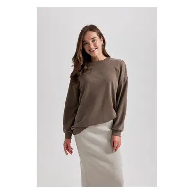 DEFACTO Regular Fit Crew Neck Sweatshirt Tunic