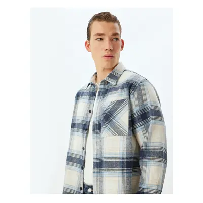 Koton Lumberjack Shirt Long Sleeve Pocket Detail