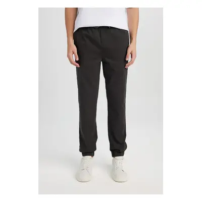 DEFACTO Regular Jogger Gabardine Trousers with Elastic Waistband and Tie D5927ax24au