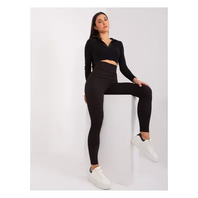 Black RUE PARIS high-waisted leggings