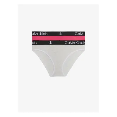 Calvin Klein Set of two women's briefs in dark pink and light grey 2P - Women