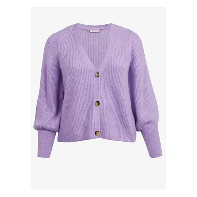 Light purple women's ribbed cardigan ONLY CARMAKOMA Clare - Ladies