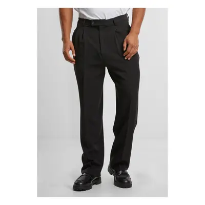 Men's Double Pleated Pants - Black