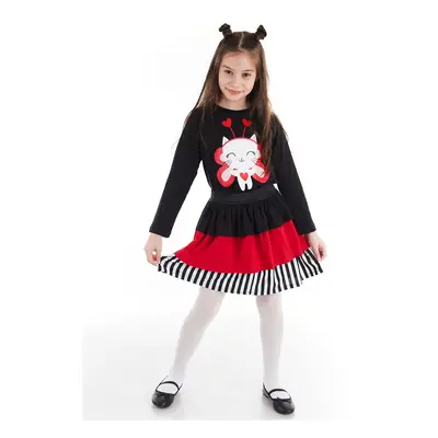 Denokids Cute Heart Girl's T-shirt Skirt Set