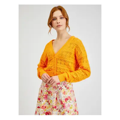 Orsay Orange Women Patterned Cardigan - Women