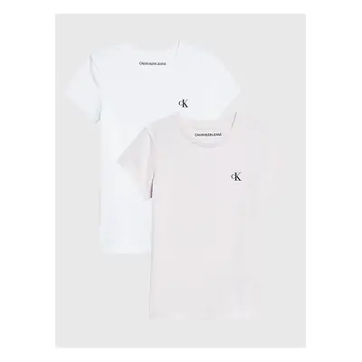 Set of two girls' T-shirts in pink and white Calvin Klein Jea - Girls