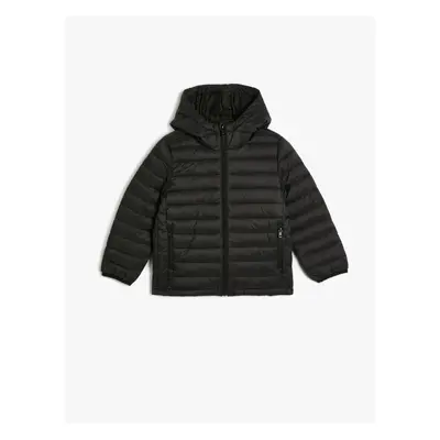 Koton Puffer Jacket Hooded Pocket Zippered