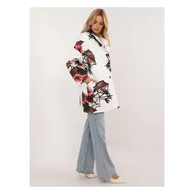 White jacket with floral pattern