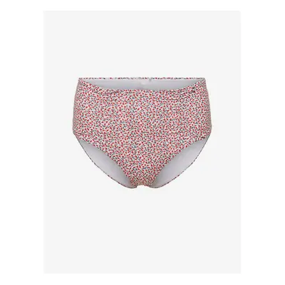 White and Red Floral Swimsuit Bottoms ONLY Ella - Women