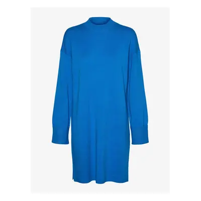 Blue women's sweater dress VERO MODA Goldneedle - Women