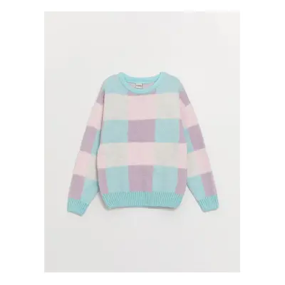 LC Waikiki Crew Neck Color Block Girls Knitwear Sweater