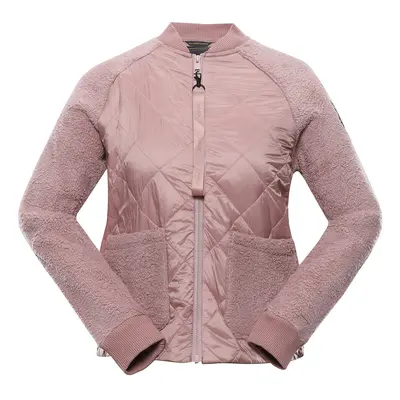 Women's quilted jacket nax NAX OKEGA pale mauve