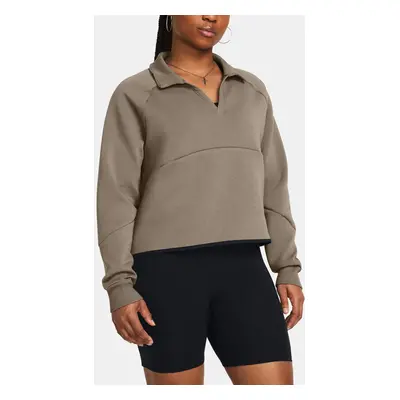 Under Armour Sweatshirt Unstoppable Flc Rugby Crop-BRN - Women