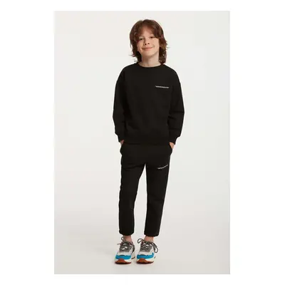 GRIMELANGE Majuro Boy Embroidered Black Tracksuit Se