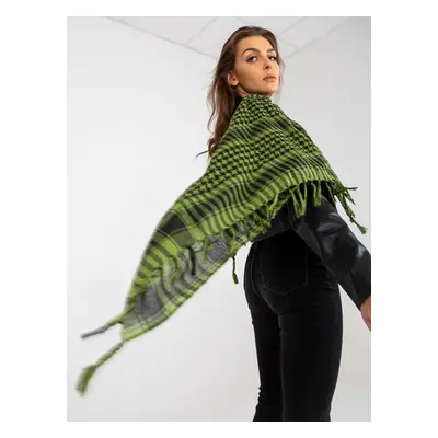 Green and black checkered scarf