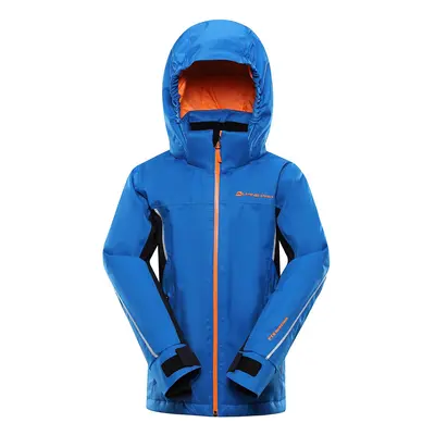 Children's ski jacket with ptx membrane ALPINE PRO GAESO electric blue lemonade