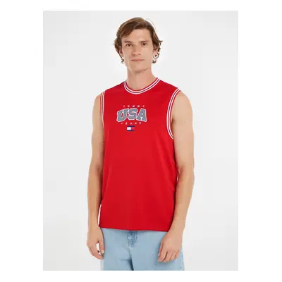 Red Tank Top Tommy Jeans Modern Sport Tank - Men