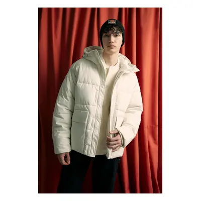 DEFACTO Regular Fit Hooded Zippered Double Pocket Puffer Jacket