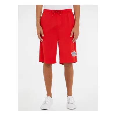 Red Men Shorts Tommy Jeans Modern Sport - Men