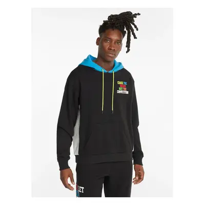 Black Mens Hoodie Puma Playbook - Men