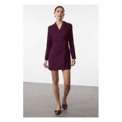 Trendyol Plum Plain Mini Woven Dress