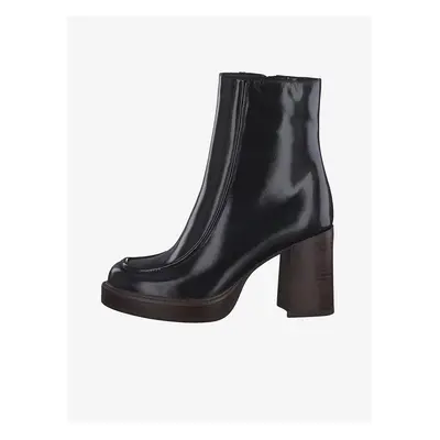 Black Tamaris High HeelEd Ankle Boots - Women