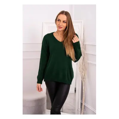 V-neck sweater dark green