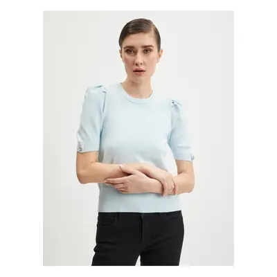 Light blue Ladies Short Sleeve Sweater Guess Emma - Women