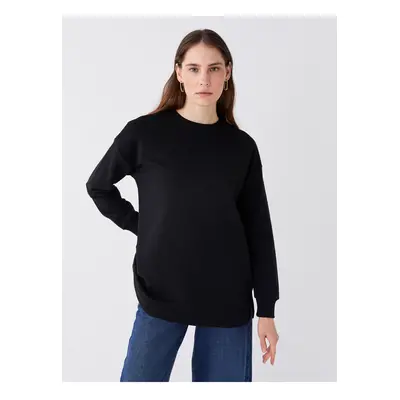 LC Waikiki Crew Neck Plain Long Sleeve Oversize Women's Tunic