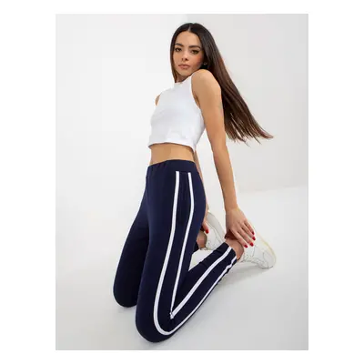 RUE PARIS navy basic sweatpants without fastening