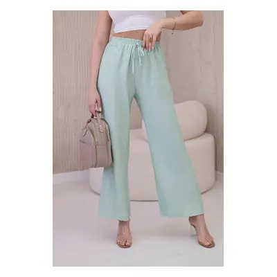 Viscose wide trousers light mint