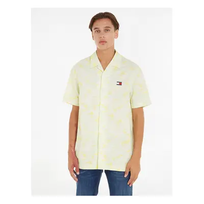 Light Green Mens Patterned Shirt Tommy Jeans - Men