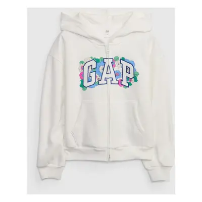 GAP Kids Sweatshirt with Floral Logo - Girls