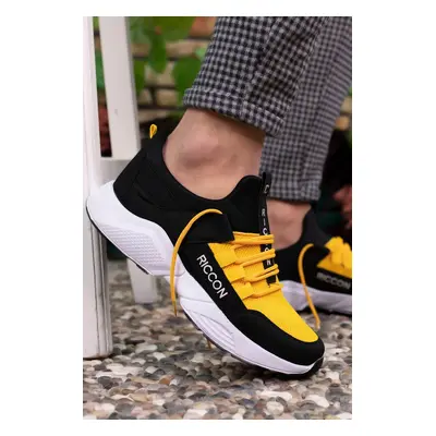 Riccon Black Yellow Unisex Sneakers