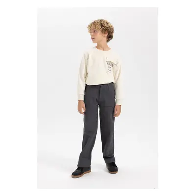 DEFACTO Boy's Loose Fit Standard Leg Gabardine Trousers