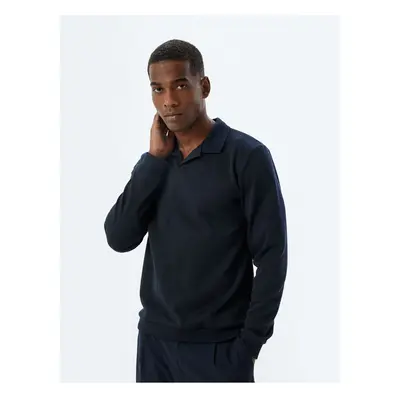 Koton Polo Neck Sweater Boxy Long Sleeve Cotton Blend